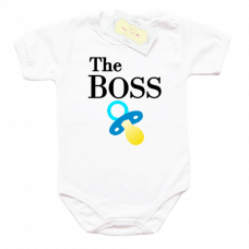 Забавно боди с надпис "The BOSS"