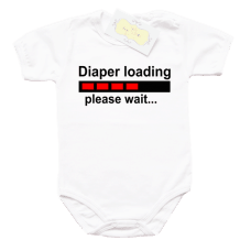 Забавно боди "Diaper loading Please wait..."