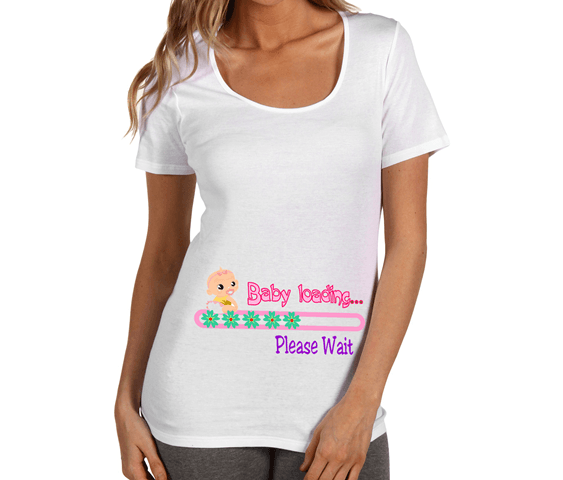 Дамска тениски за бременни **** "Baby loading"