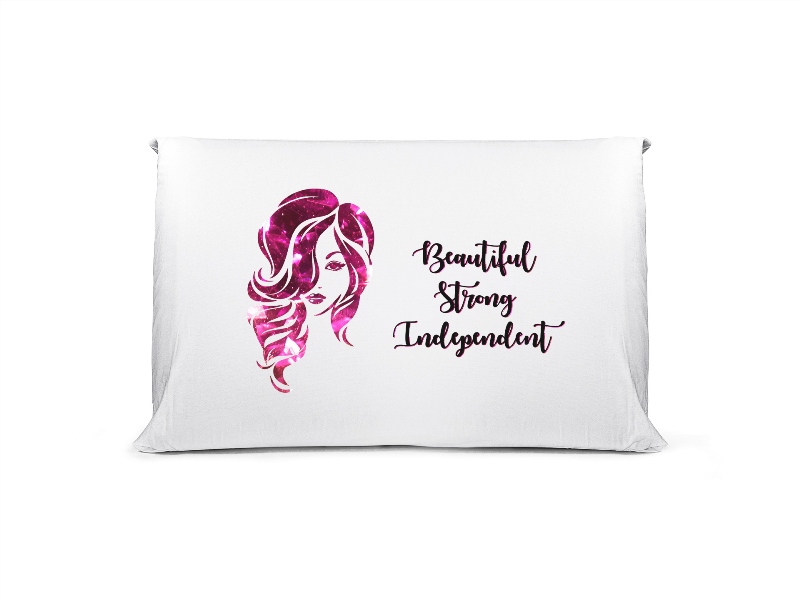 Калъфка с надпис "Beautiful Strong Independent"