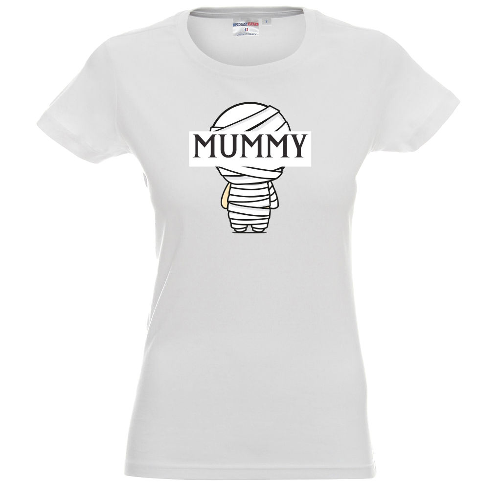 Дамска тениска за Хелоуин с надпис "MUMMY"